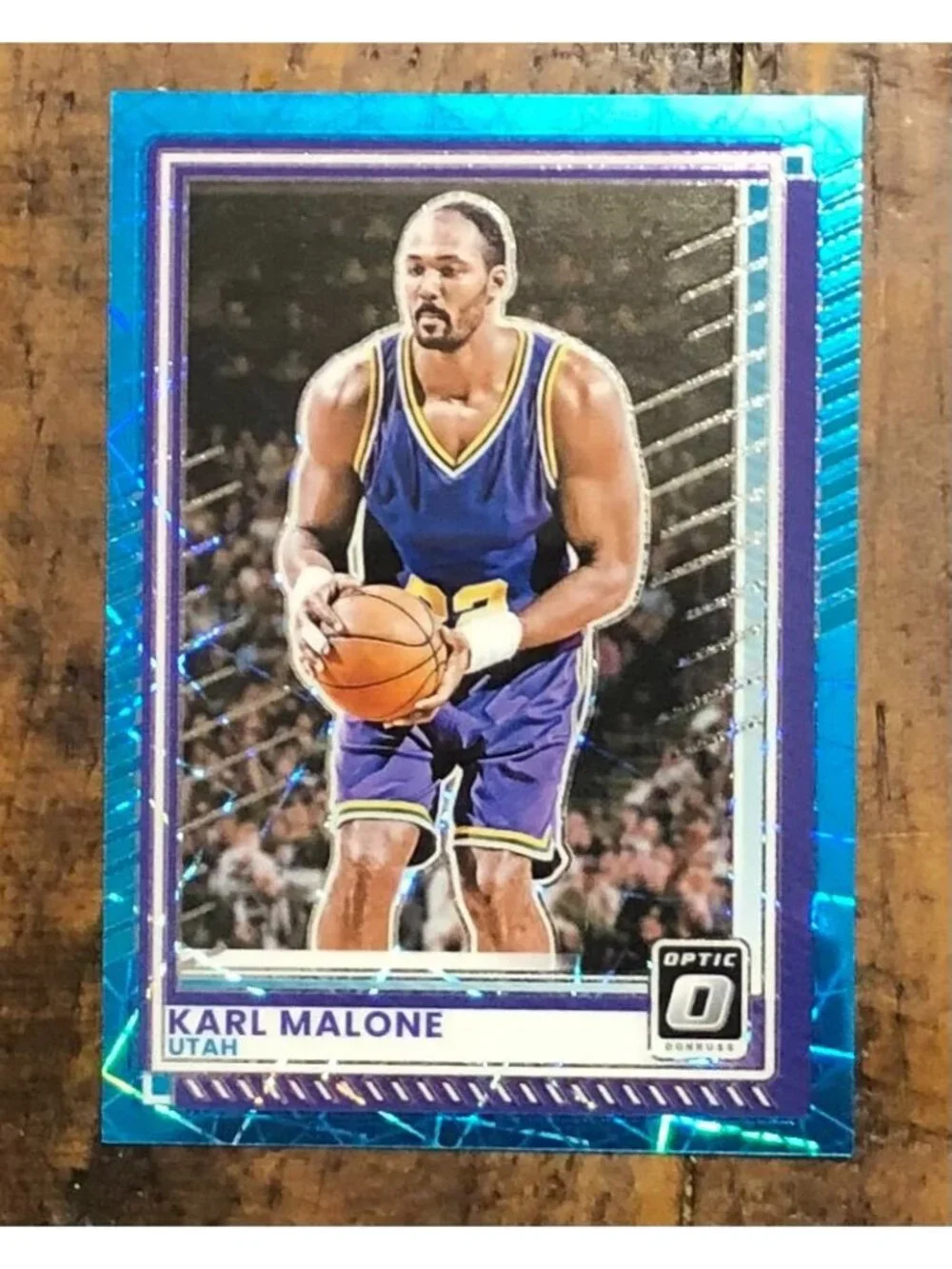2025 Donruss Optic Karl Malone Neon Blue Velocity #179 SSP 18/25